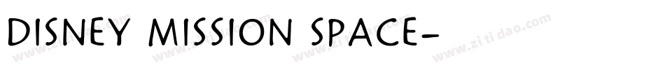 Disney Mission Space字体转换